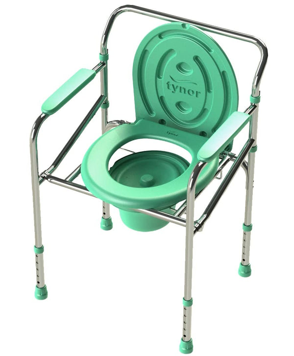 Tynor foldable commode chair with adjustable height