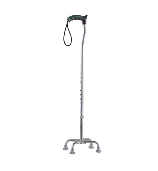 Tynor quadripod walking stick with four-leg base