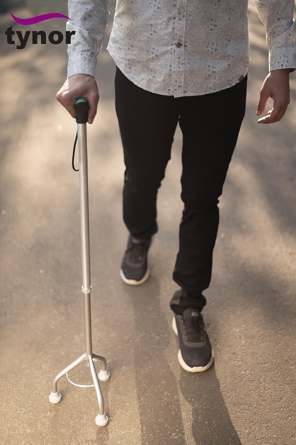 Tynor tripod walking stick anatomical soft top handle