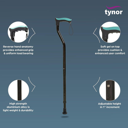 Tynor walking stick ergonomic handle