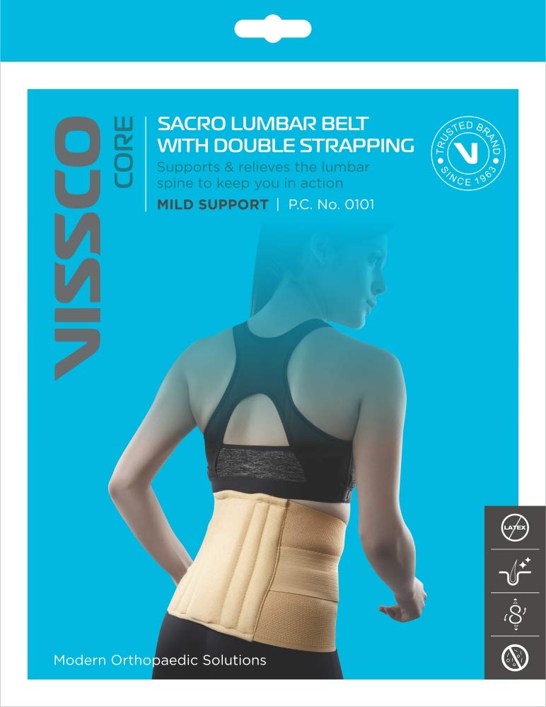 Vissco 0101 Sacro Lumbar Belt with Double Strapping Beige