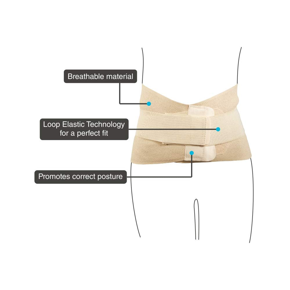 Vissco 0101 lumbar support belt with adjustable double straps