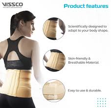 Vissco 0111 lumbar back support belt providing 10 inch lower back coverage