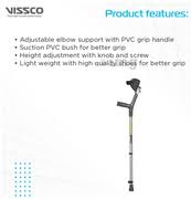 Vissco 0904AC adjustable elbow crutch height adjustment mechanism