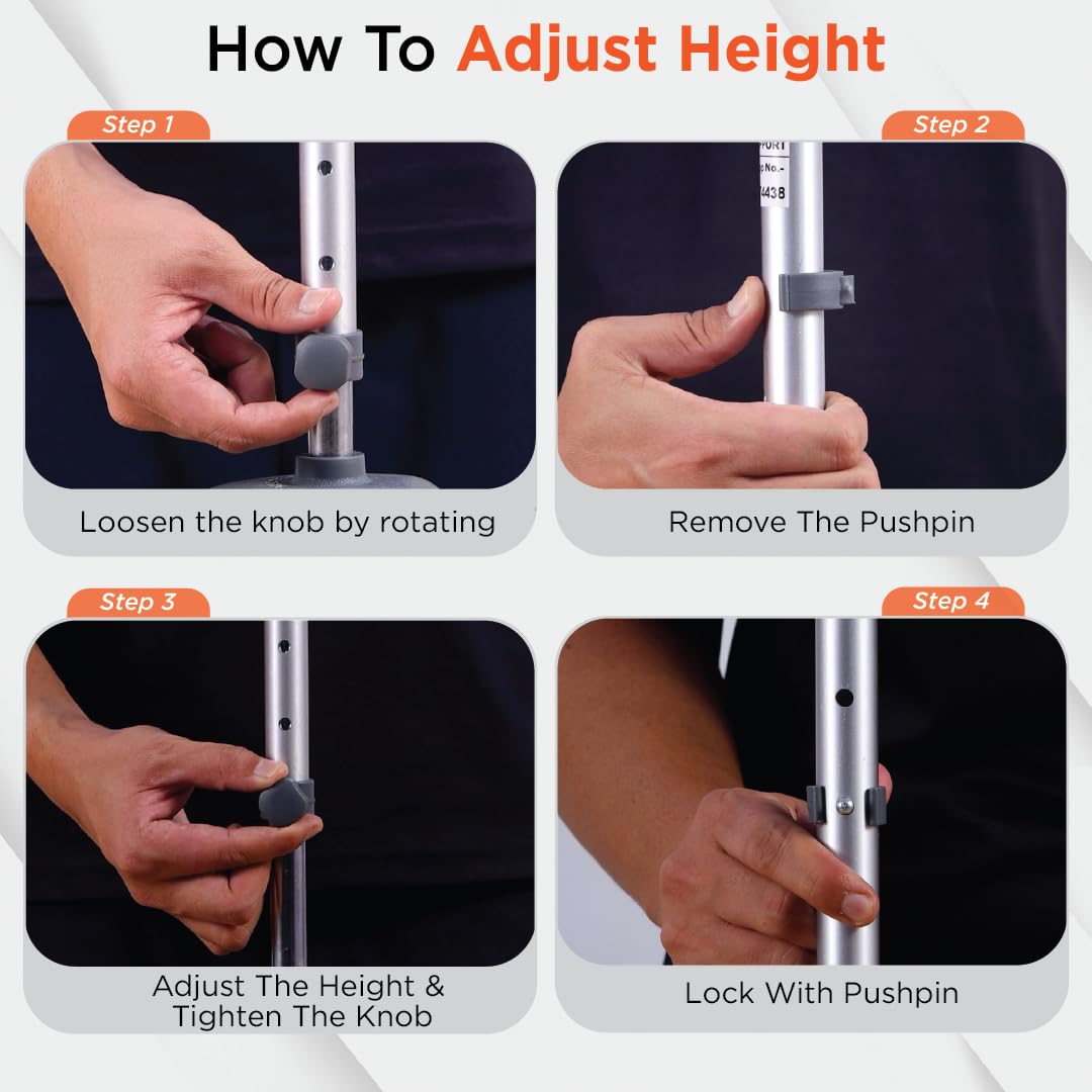 Vissco 0904Q Astra Max adjustable elbow forearm crutch