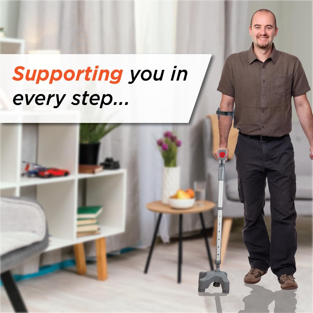Vissco 0904Q quadripod base four point walking crutch