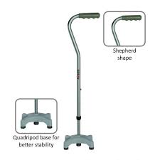 Vissco 2917 Shepherd Shape handle and quadripod base