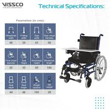 Vissco 3938 pediatric wheelchair with cushioned seat and armrests