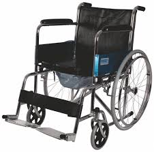 Vissco 9979 Comfort Lite wheelchair with commode front view