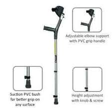 Vissco Champ Max elbow crutch with adjustable forearm support and PVC grip