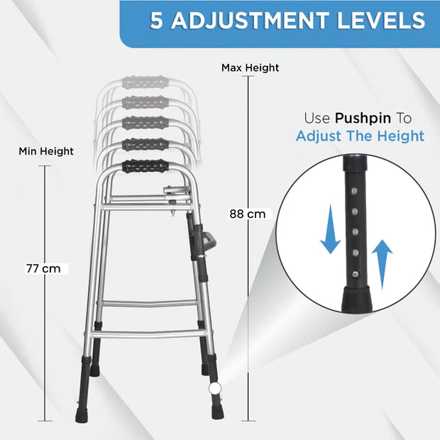 Vissco Dura Lite Walker adjustable height 77 to 88 cm