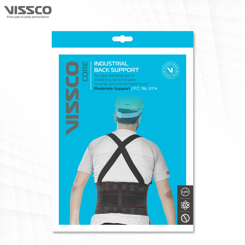 Vissco Industrial Lumbar Back Support Belt for Warehouse and Industrial Workers
