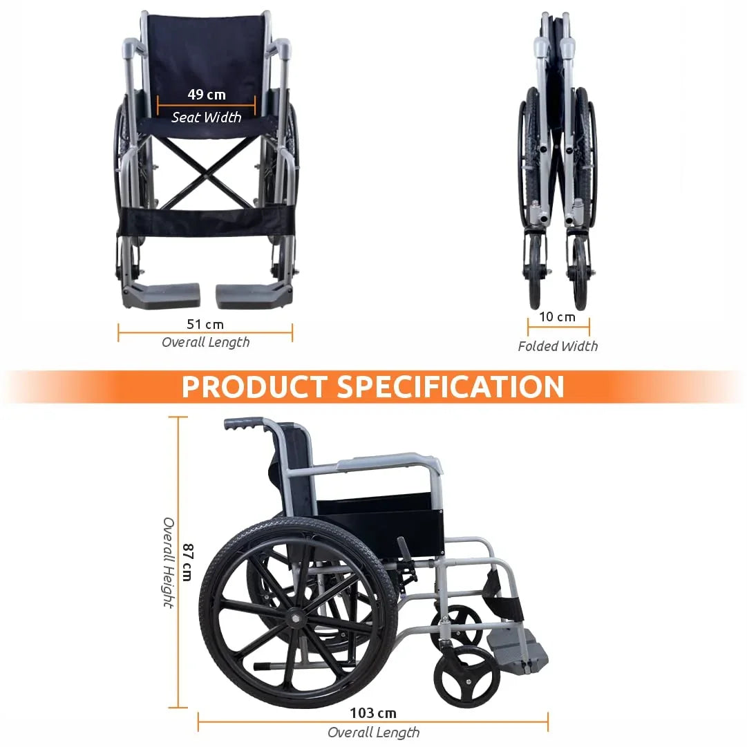 Vissco Rodeo 9983 wheelchair with fixed armrests and footrests
