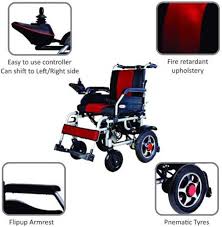 Vissco Zip Lite electric wheelchair with flip up armrests