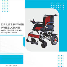 Vissco Zip Lite foldable electric wheelchair for mobility support