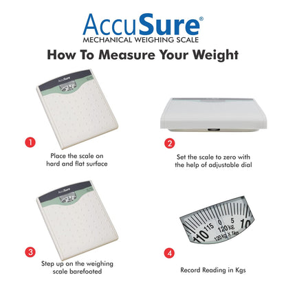 Mechanical Bathroom Weighing Scale by AccuSure