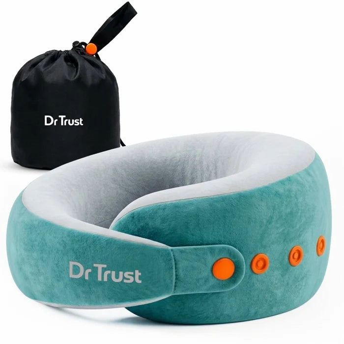 Dr Trust USA 382 Aero Travel Neck Pillow with 360° Support & Memory Foam