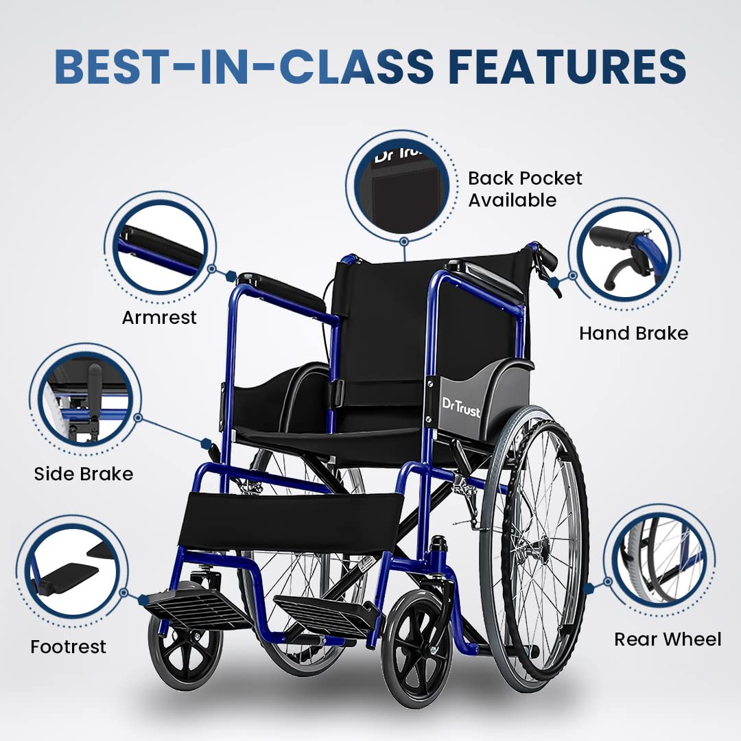 Dr Trust Portable Foldable Manual Wheelchair-306