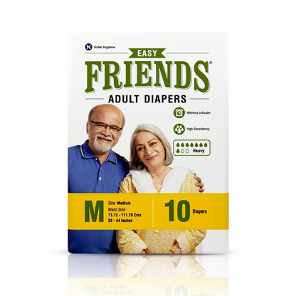 Friends Easy Adult Diapers Tape Style - 10 Count (Medium)