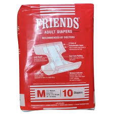 Friends Hospital Adult Diapers | Size Medium