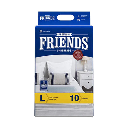 Friends Premium Disposable Underpads,Soft & Super Absorbency - 60x90 cm (Pack of 1)