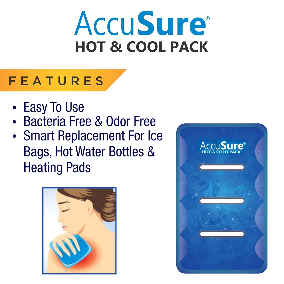 AccuSure Reusable Gel Based Hot & Cool Pack