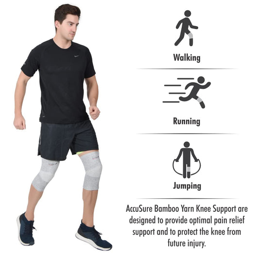 AccuSure  Bamboo Yarn Knee Support Cap  K13