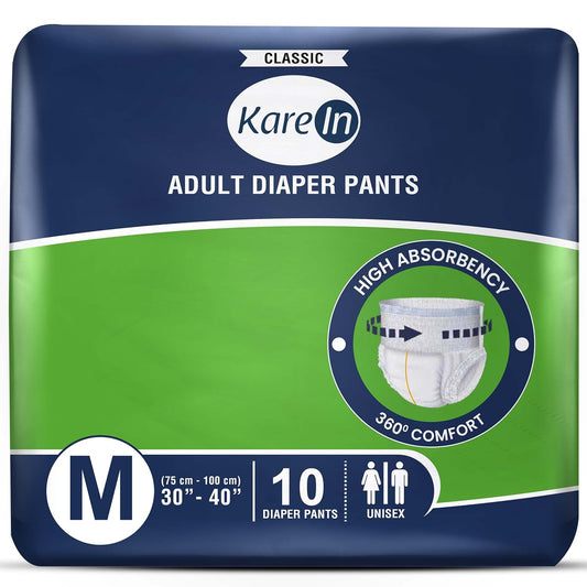 KareIn Classic Adult Diaper Pants, Medium 75 - 100 Cm (30"- 40")