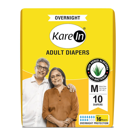 KareIn Overnight Adult Diapers, Medium, 76-114 Cm (30"- 45")