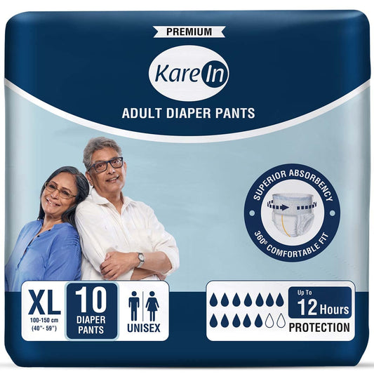 KareIn Premium Adult Diaper Pants, Extra Large 100-150 Cm (40"- 59")