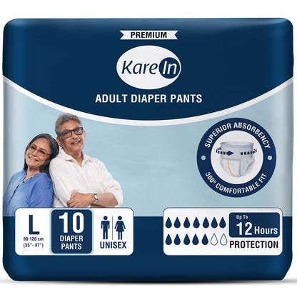 KareIn Premium Adult Diaper Pants, Large 90 - 120 Cm (35"- 47")