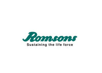 Romsons logo with tagline 'Sustaining the life force' on a white background