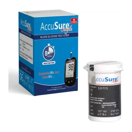 AccuSure Simple Glucometer Test Strip 50's