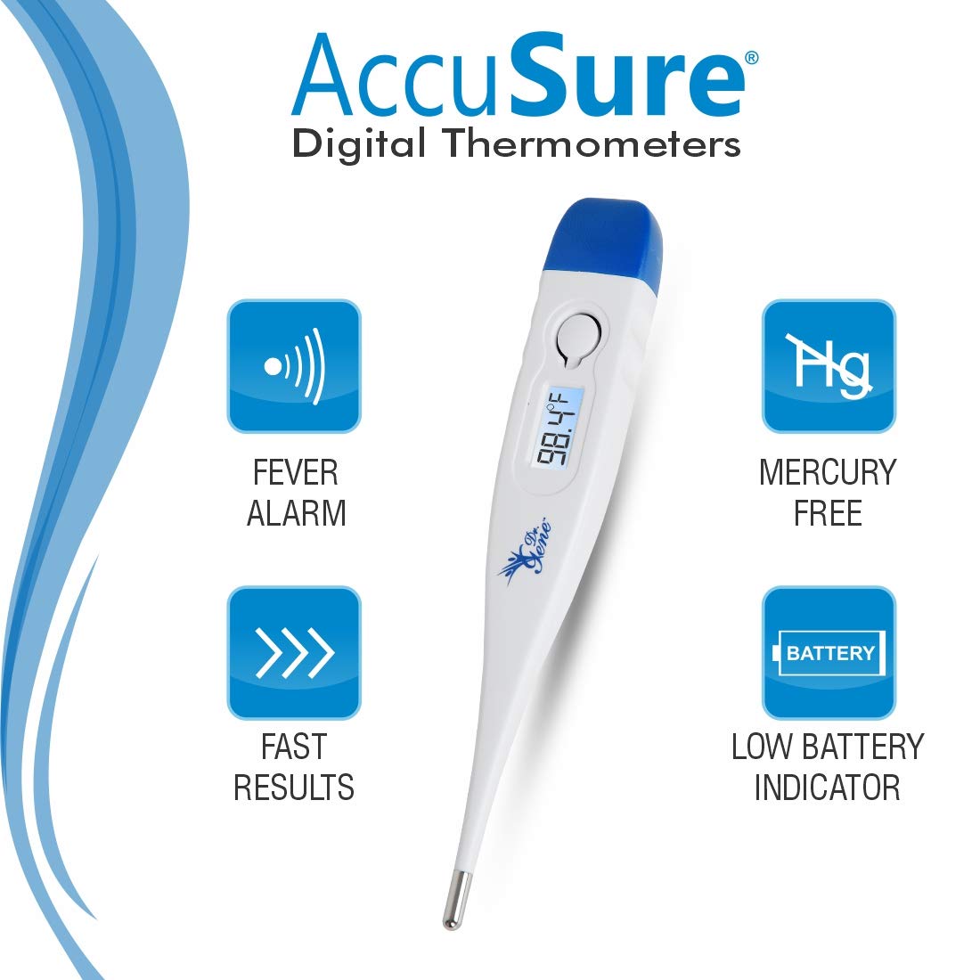 AccuSure MT-1027 Mercury-Free Digital Thermometer