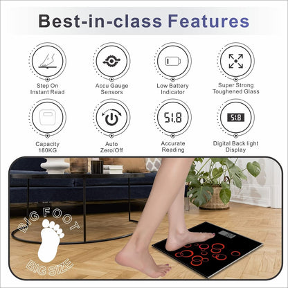 Accusure Digital Bathroom Weighing Scale B-15